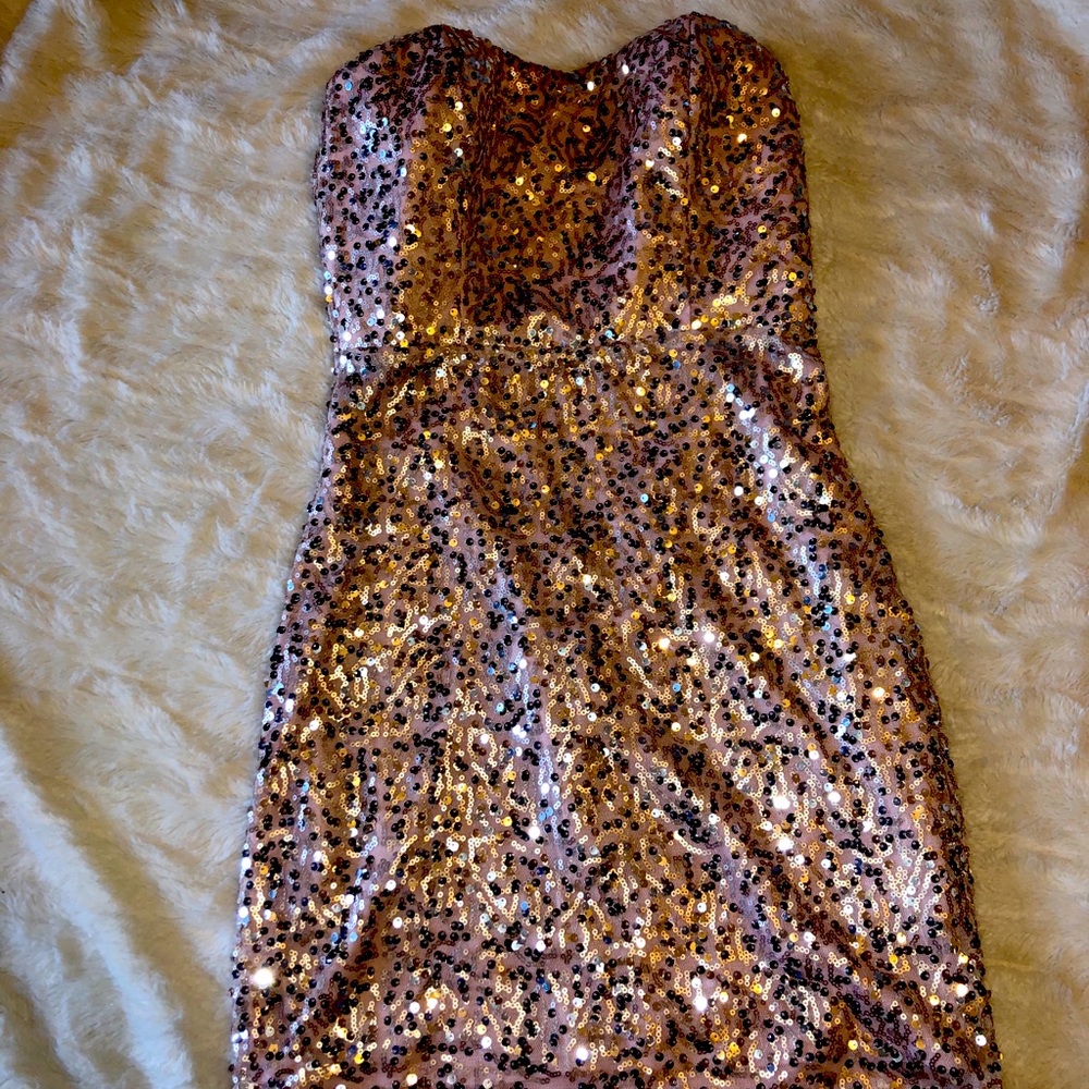 Forever 21 sparkle pink dress